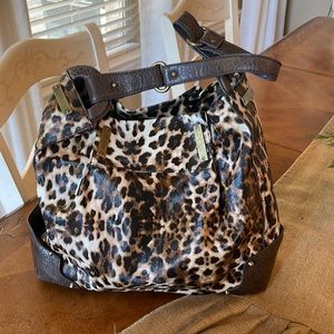 Jessica Simpson Leopard Print hobo style bag